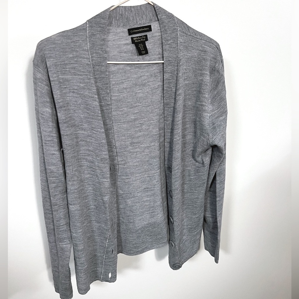 Catherine Malandrino 100% extra fine merino wool cardigan NWOT US M